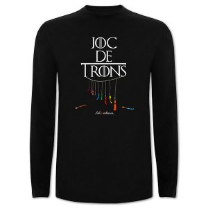 Camiseta mànega llarga negra Joc de trons - Camisetes en valencià - Productes en valencià - Tot en valencià