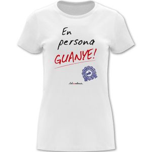 Camiseta entallada En persona guanye blanca - Camisetes en valencià - Productes en valencià - Tot en valencià