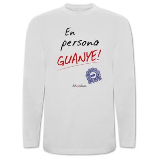 Camiseta mànega llarga blanca En persona guanye - Camisetes en valencià - Productes en valencià - Tot en valencià
