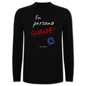Camiseta mànega llarga negra En persona guanye - Camisetes en valencià - Productes en valencià - Tot en valencià