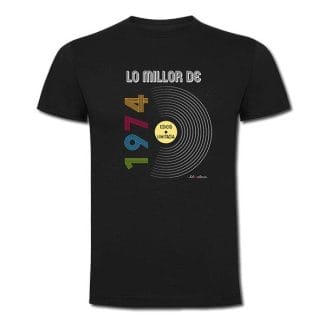Samarreta mànega curta Lo millor de 1974 Edició limitada negra - Samarretes en valencià - Productes en valencià - Tot en valencià